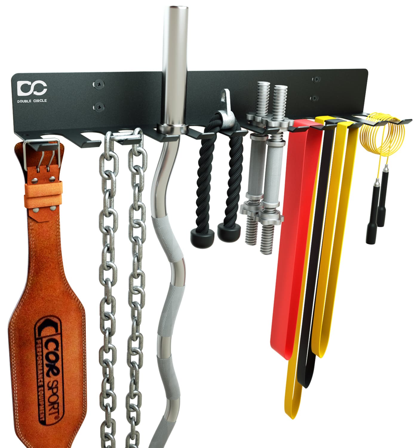 Gym Rack Organizer – 12 Hooks