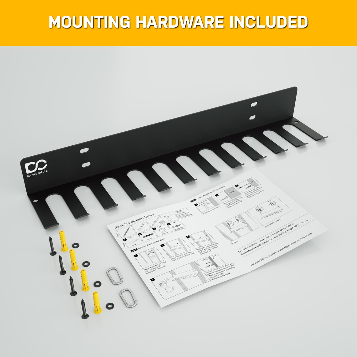 Gym Rack Organizer – 12 Hooks