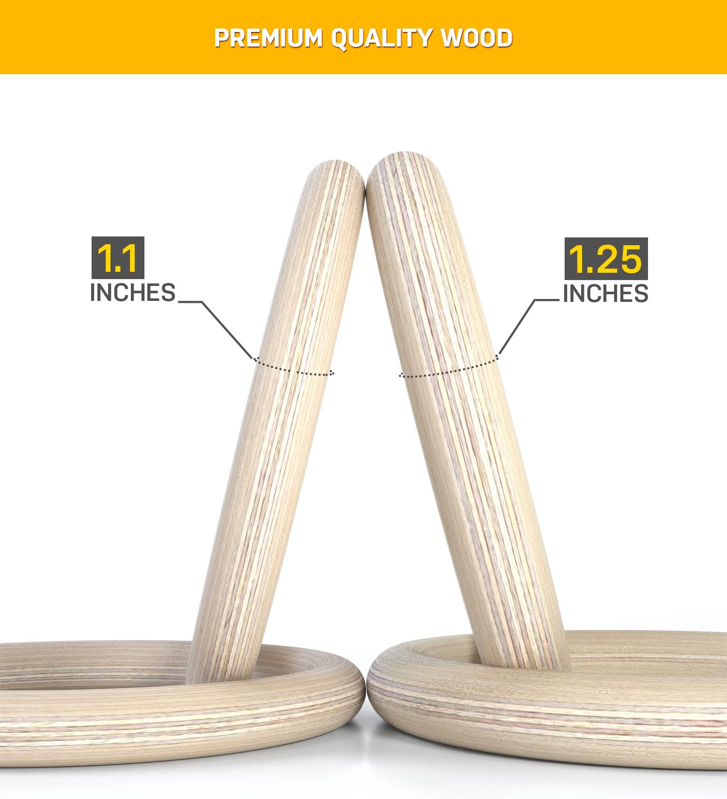 Gymnastic Rings 1.25″ (Rings Only)