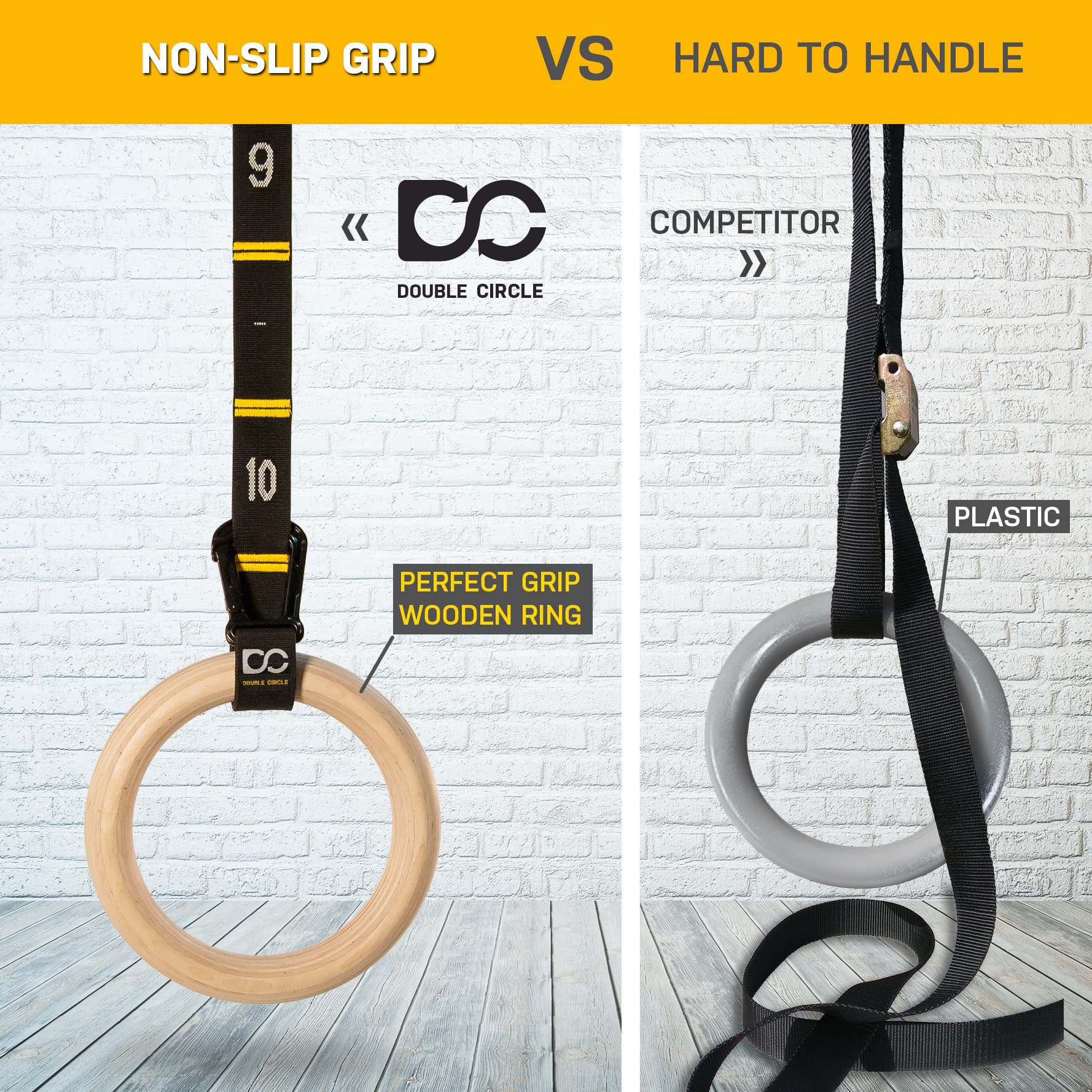 Gymnastic Rings 1.25″ (Rings Only)