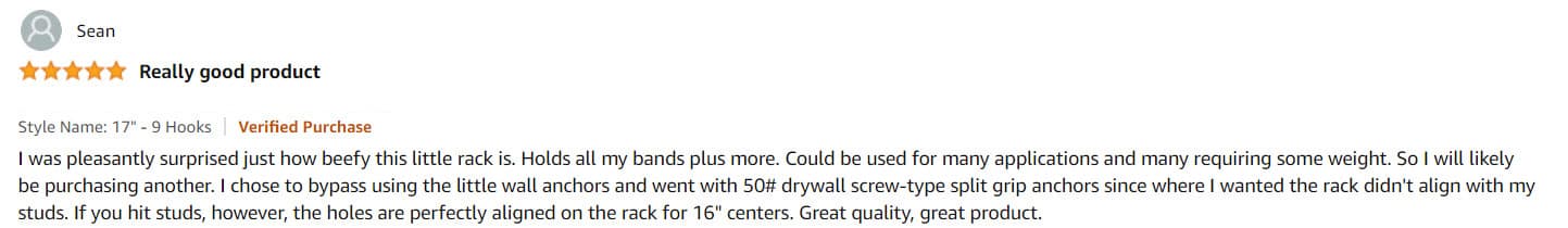 Customer review 1