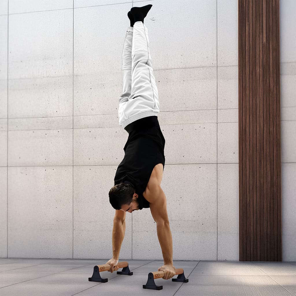 Handstand on Double Circle parallettes