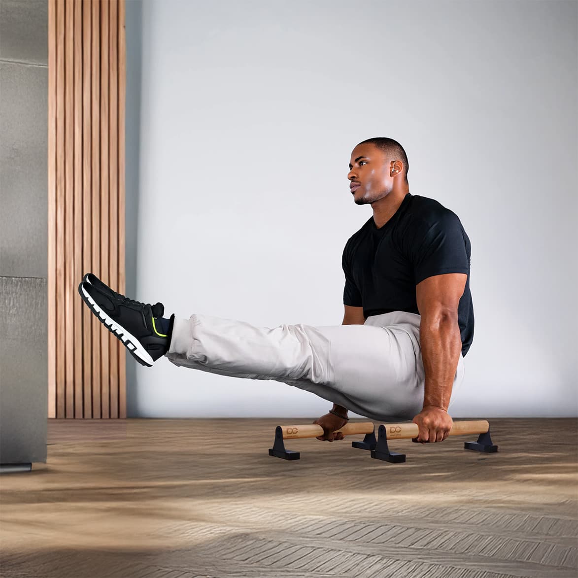L-sit on Double Circle parallettes