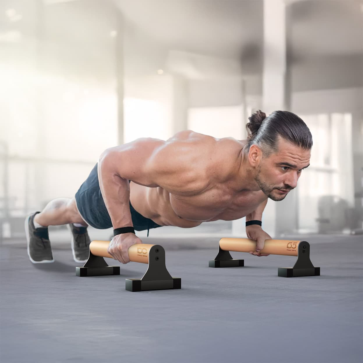 Push-ups on Double Circle parallettes