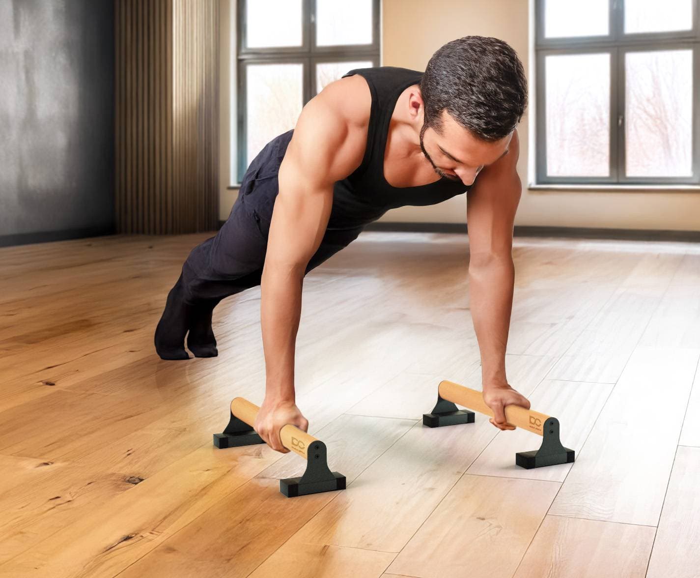 Push-ups on Double Circle parallettes