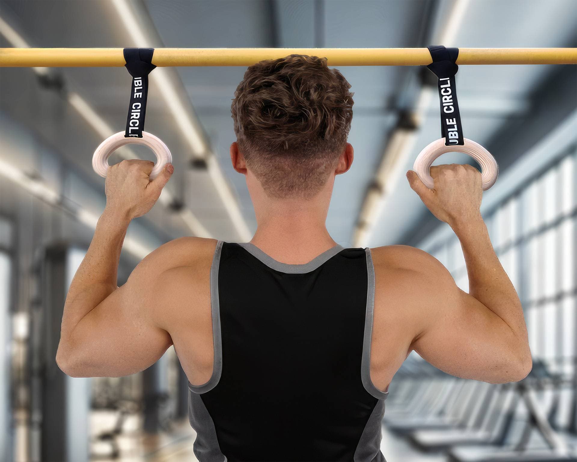 Pull-ups with Double Circle gym handles